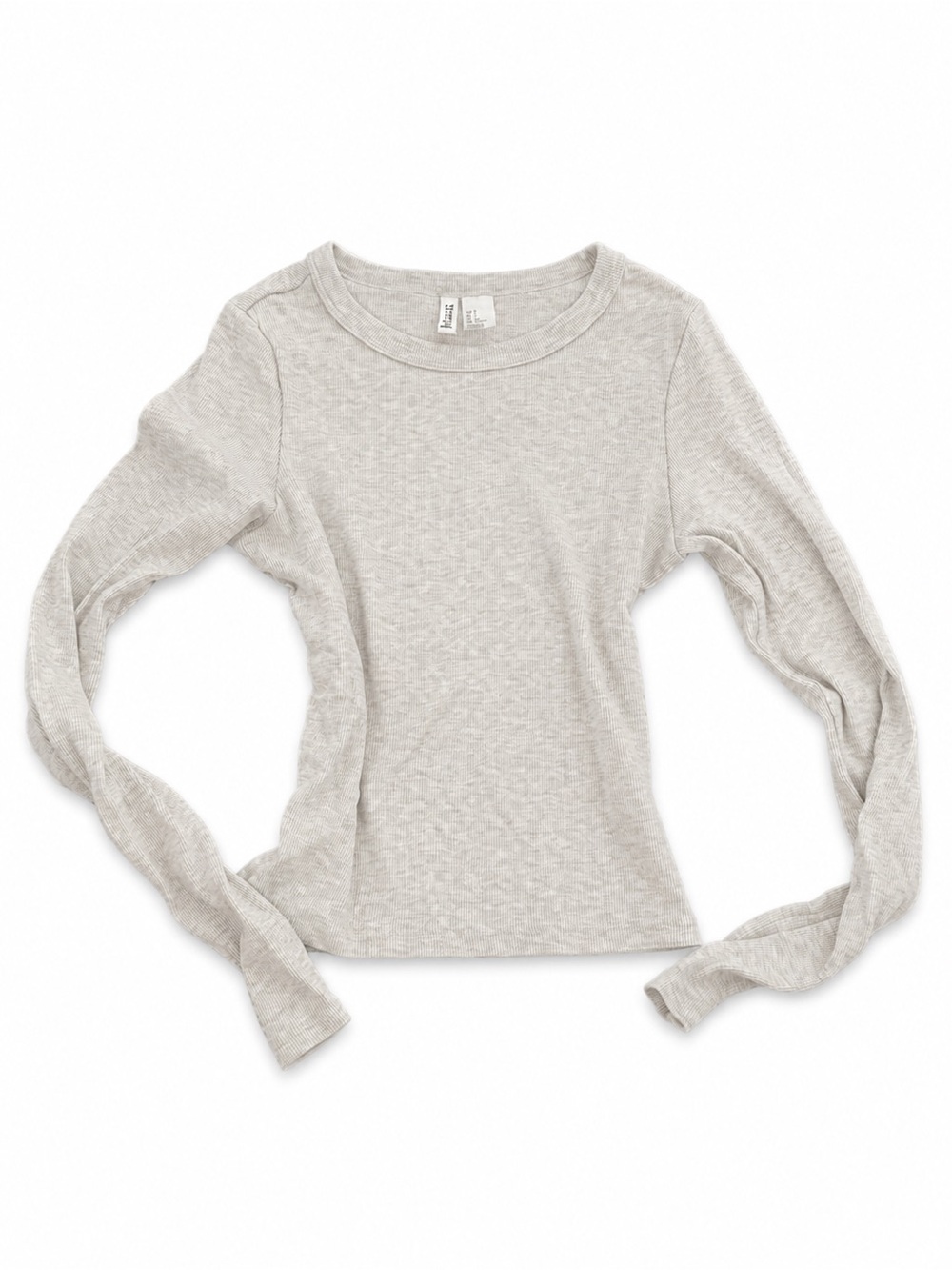 H&M Light Gray Long Sleeve Tee